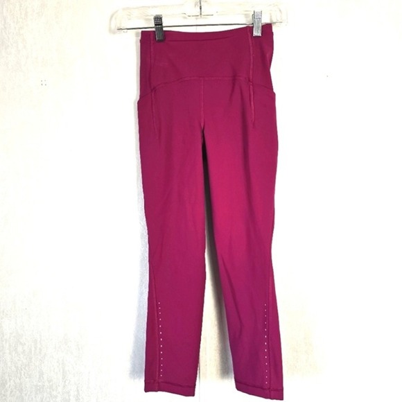 Lululemon Women Swift Speed 2 Legging Luxtreme Magenta Purple Stretch Reflective - Picture 1 of 11
